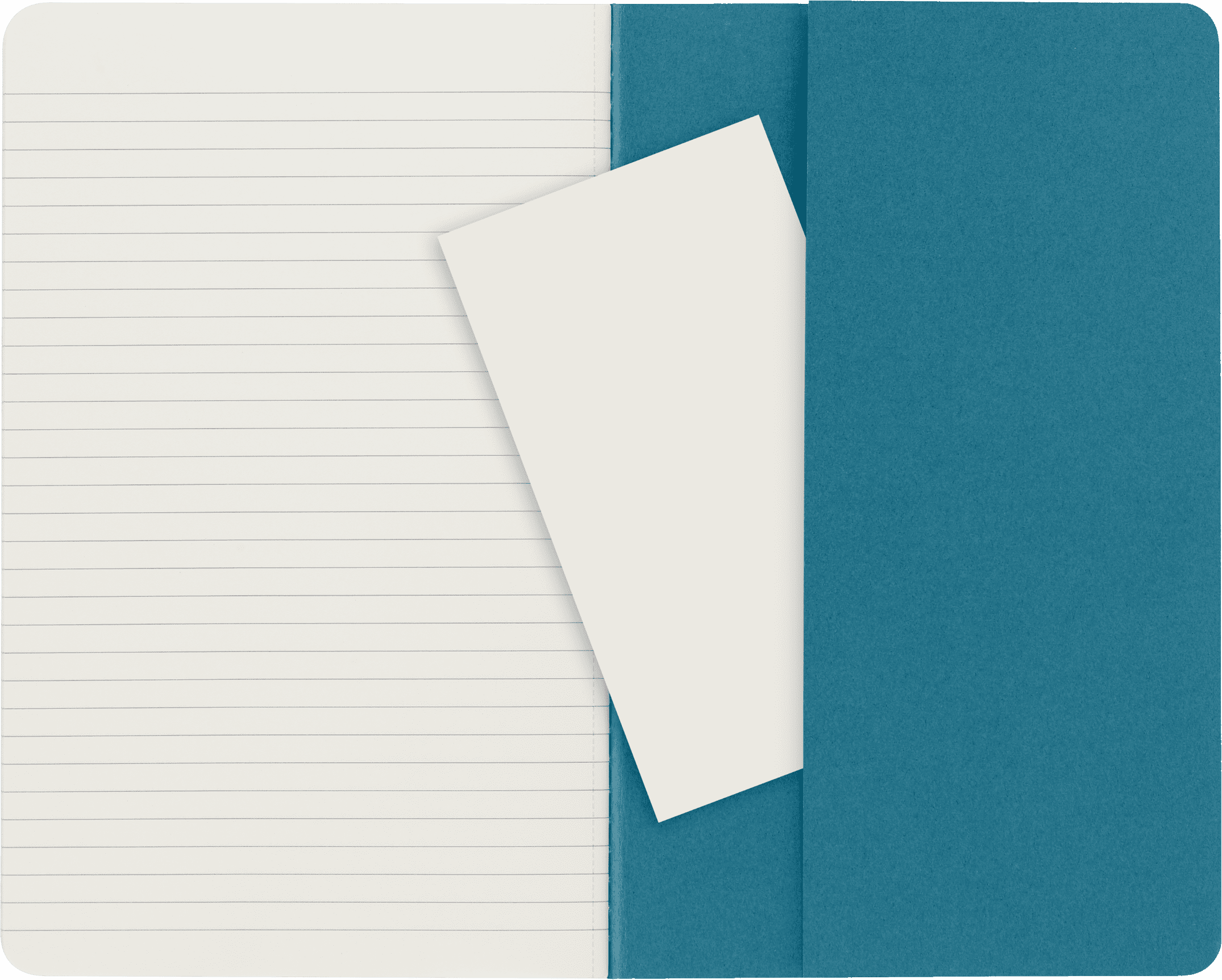Moleskine Cahier Journals (Set of 3), Large (5" x 8.25"), Ruled, Brisk Blue