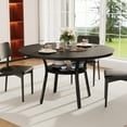 thumbnail image 2 of QinaQin 47-Inch Round Dining Table Is Suitable for 4-6 People Farmhouse-Style Kitchen Table with Storage Shelves Metal Legs. It Saves Space for Kitchens, Dining Rooms, and Living Rooms, 2 of 8