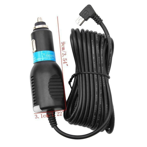 Dc 5V 2A Mini Usb Car Power Charger Adapter Cable Cord For Gps Camera 3.5M New Fangkenuo
