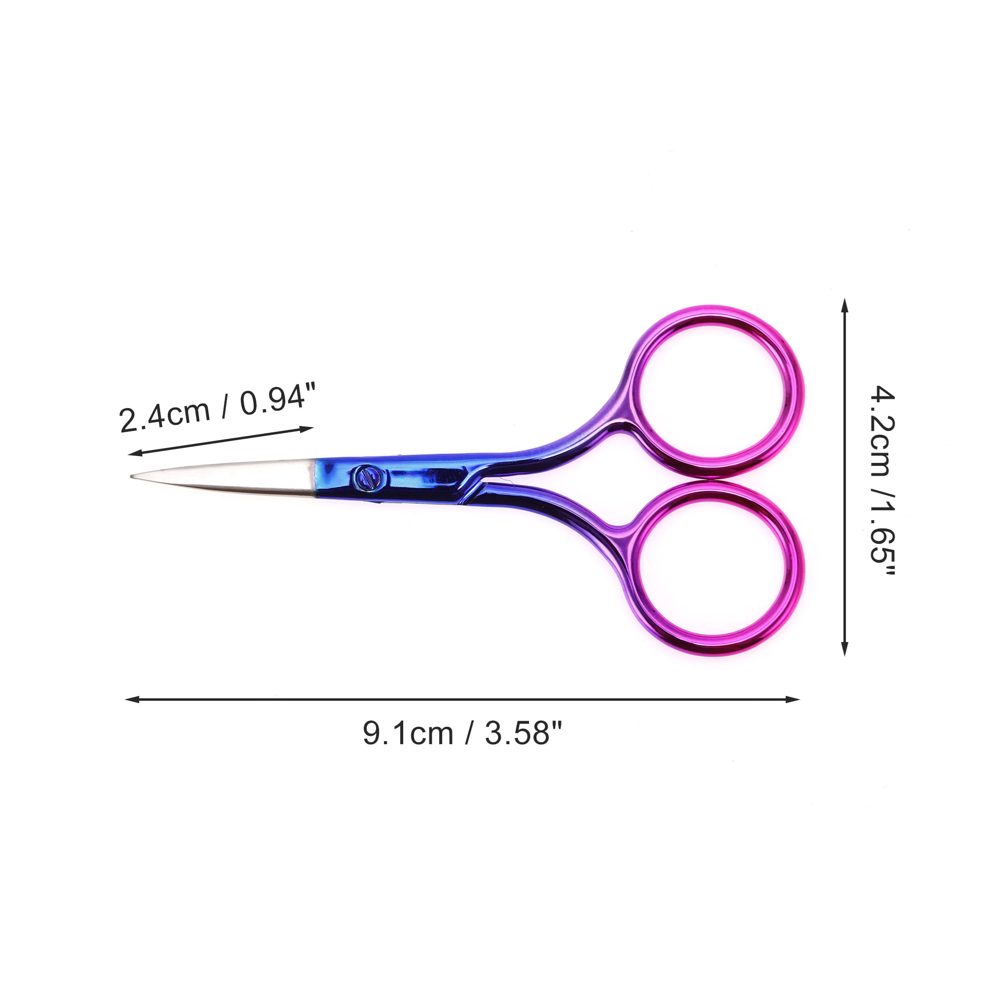 Unique Bargains 1 Pc Fine-edged Scissors Facial Hair Bedroom Blue Pink