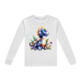 thumbnail image 5 of Pyjama Bebe Garcon Children's Dinosaur Printed Crew Neck Long Sleeve Top Pants 2 Piece Spring Fall Pajama Set Pyjama Bébé Light Gray 6 Years-7 Years, 5 of 5