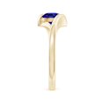 thumbnail image 4 of ANGARA Natural Bar-Set Solitaire Round Tanzanite Bypass Ring in 14K Yellow Gold for Women (Size-6mm) | December Birthstone, Birthday, Anniversary, Jewelry Gift for Women | Natural Tanzanite Ring, 4 of 9