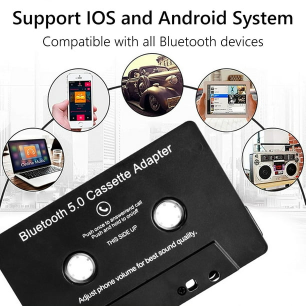 Mymisisa Universal Bluetooth Converter Car Tape AAC MP3 SBC Music Audio  Cassette Adapter 