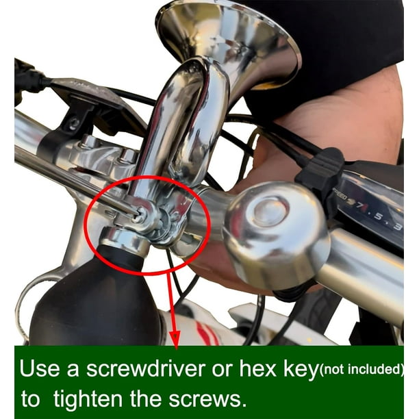 Bocina De Aire Para Bicicleta - Sonido Potente, Montaje Fácil En Manillar | Clásica Y Duradera