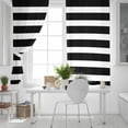 thumbnail image 5 of Fsddascl Black Striped Blackout Curtains for Bedroom/Living Room, Thermal Insulated Kitchen Curtains, Modern Simple Monochrome Geometric White Grommet Darkening Window Treatment Drapes 52"x72"x2, 5 of 6