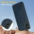 thumbnail image 5 of Allytech Wallet Case for iPhone XS/X - 2 Card Holder - Military Grade Drop Protection - Ultra Slim & Protective - Premium PU Leather Shockproof Phone Case for Women & Men - Blue, 5 of 7