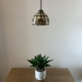 thumbnail image 5 of Tiffany Mini Pendant Lights Plug In Gold Stained Glass Baroque Style LED Bulb Included 8" W*8"D*60" H, 5 of 6