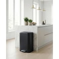 thumbnail image 3 of TEQIN Stainless Steel Trash Can with Lid, Large Garbage Can, Rustproof Step-on Kitchen Metal Trash Bin with Inner Bucket for Kitchen Office, 3 of 7