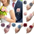 thumbnail image 4 of Wrist Flower Corsage Rose Wrist Corsage Boutonniere Elegant Wedding Flower Accessories Handcrafted Wedding Wrist Bouquet, 4 of 8