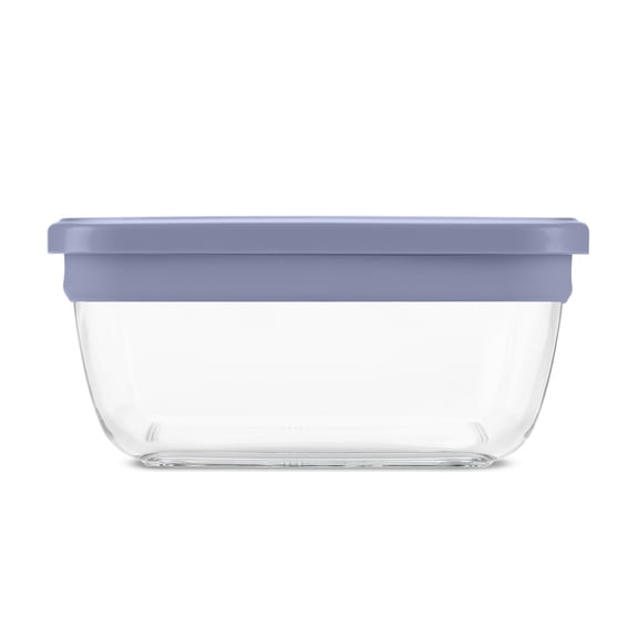 ElloFresh Stack Glass 7cup Food Storage Container, Ideal Use for Meal Prep and Batch Cooking