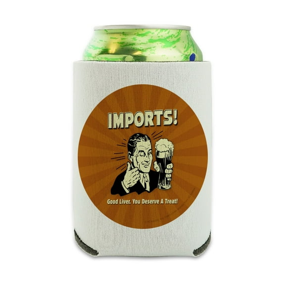 Imports Good Liver Deserve a Treat Funny Humor Can Cooler - Drink Sleeve Hugger Collapsible Insulator - Beverage Insulated Holder