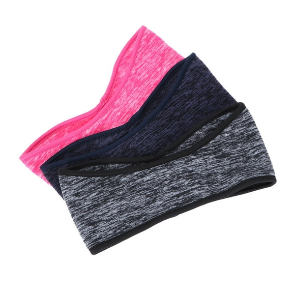 3 Pcs Fleece Headband Non-Slip Hair Band Rosy Headband Stretchy Headbands for Women Ear Warmers Women's