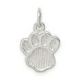 thumbnail image 4 of Sterling Silver Polished and Textured Paw Print Charm Pendant, 4 of 4