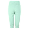 thumbnail image 4 of Manxivoo Casual Pants for Women Summer New Casual Cropped Elastic Pants for Women Fashion Casual Fashion Shorts Trousers Solid Ppants Women's Pants Mint Green M, 4 of 8