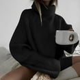 thumbnail image 4 of Black Sweaters for Women's 2023 Winter Sweaters Oversized Turtleneck Long Sleeve Chunky Knitted Tunic Pullover Tops Womens Fall Fashion 2025, 4 of 6