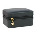 thumbnail image 2 of Caja de Presentación de Joyería Portátil de material cuero PU de 3 Capas, Soporte de Baratijas Pequeñas Multiusos para Collar, Relojes, Pendientes, Estuche de Negro Hugo Caja de almacenamiento de joyas, 2 of 10