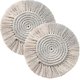 thumbnail image 1 of Handmade Macrame Coasters, Round Tassel Coasters for Drinks, Absorbent Heat & Water Resistant Reusable Durable Saucers Bar (Beige, 2 pcs)15*15cm, 1 of 3