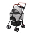 thumbnail image 2 of Moxufan Pet Stroller,Folding Dog Stroller,Pet Folding Stroller,4 Wheels Dog/Cat Puppy Stroller,Travel Carrier for Small/Medium Pet,1 Set, 2 of 6
