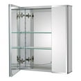 thumbnail image 3 of Fundin Aluminum Medicine Cabinet with Beveled Edge Double Sided Mirror Door, Recess or Surface Mount, 20 x 24 inch, 3 of 4