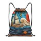 thumbnail image 1 of Fotbe Whimsical Sailboat Ocean Art Bolsa Mochila con Cordón Estampada, Bolsa de Gimnasio Deportiva, Bolsa Cinch, Bolsa con Cordón para Hombres y Mujeres-Medium, 1 of 6
