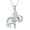 April-Created Diamond, variant on Elephant Necklace Birthstone Elephant Pendant Necklace for Women