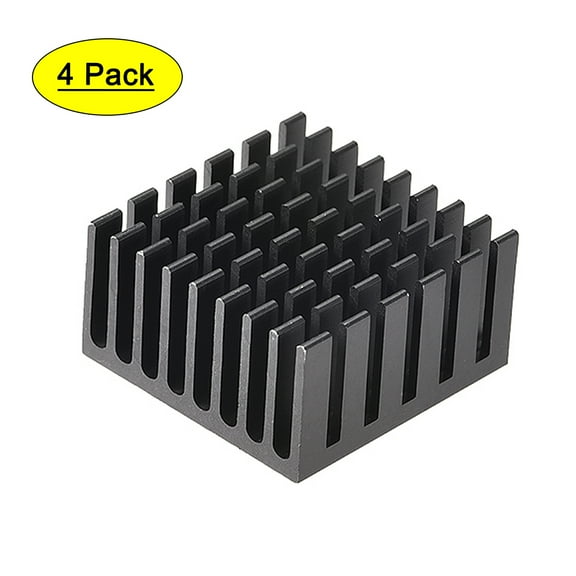 Electronic Radiators Heatsink for MOS GPU IC Chip Black 28 x 28 x 15 mm 4pcs