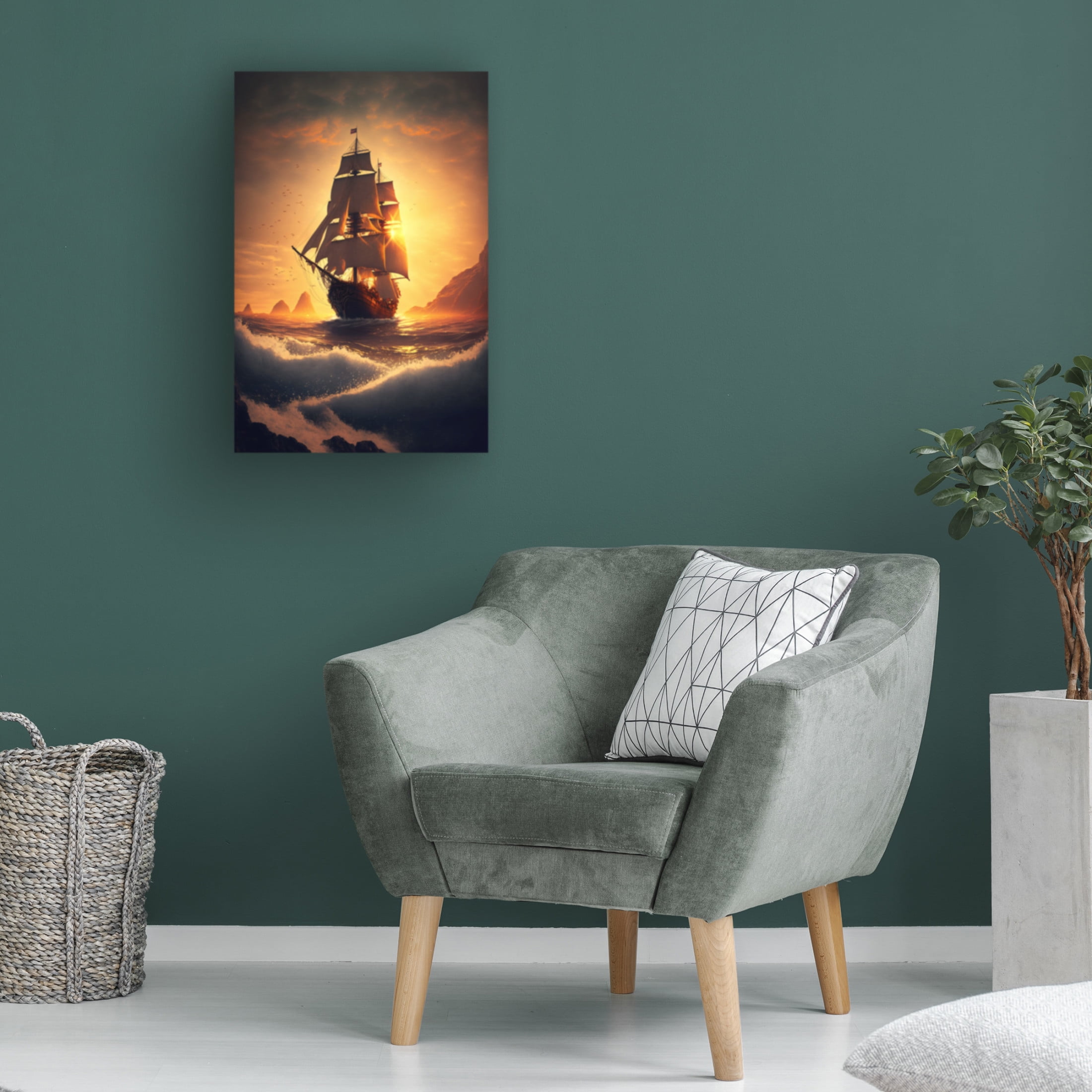 Canvas Wall Art - Ray Heere 'The Flying Dutchman 16' Wall Art for Living Room, Bedroom, or Office Décor by Trademark Fine Art - 30 x 47 Inches