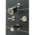 thumbnail image 3 of Kingston Brass KBX8146CKL Kaiser Two-Handle Tub and Shower Faucet, Polished Nickel, 3 of 5
