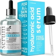 Artnaturals Anti-Aging Hyaluronic Acid Serum with Vitamin C for Brightening Face (1 oz / 30 ml)
