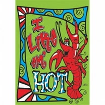 Jozie B 621 I Like Em Hot Crawfish Applique Flag, Large