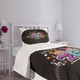 thumbnail image 5 of Ambesonne Vinyl Quilted Bedspread Set 2 Pcs, 70s Record Discography, Twin Size, Multicolor, 5 of 6