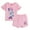 Pink, minnie mouse, variant on Disney Minnie Mouse French Terry T-Shirt and Shorts Outfit Set Infant to Big Kid
