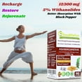 thumbnail image 5 of Ashwagandha Capsules with Black Pepper 5% Withanolides 20:1 Extract 90 ct | Natural, 5 of 13