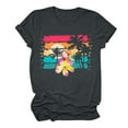 thumbnail image 2 of iHengLiXing Plus Size Womens Tops Dressy Casual Summer Beach Printed T-shirt With Round Neck And Short Sleeved Top Gray L, 2 of 3