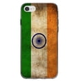 thumbnail image 1 of DistinctInk Clear Shockproof Hybrid Case for iPhone 7 8 SE (2020 Model) 4.7" Screen TPU Bumper Acrylic Back Tempered Glass Screen Protector - India Old Flag Indian - Show Your Love of India, 1 of 5