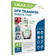 CALCA DTF Transfer Film A3 PET Film Direct to Transfer Film Heat Transfer Paper 100 Sheets Double Sided Hot Peel for DIY T-Shirt Print 11.7" x 16.5"