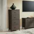 thumbnail image 7 of Somdot 4 Drawer Dresser, Chest of Dressers Fabric Vertical Nightstand for Bedroom, Coffee Brown, 7 of 7