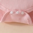 thumbnail image 6 of NOLDARES Baby Girl Outfit Long Sleeve Romper Tank Overall Dress Headband Winter 3Pcs Clothing Set(Pink,0-3 M), 6 of 9