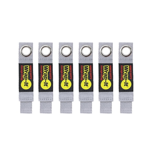 Correas de almacenamiento Wrap-It Heavy-Duty de 7 pulgadas (paquete de 6) plateadas