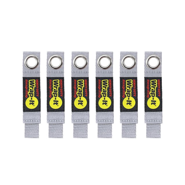 Correas de almacenamiento Wrap-It Heavy-Duty de 7 pulgadas (paquete de 6) plateadas