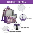 thumbnail image 4 of Goldendoodle Dog and Flower Floral Backpack Backpack for School,Cute School Bag,Schoolbag with Adjustable Shoulder Straps & Padded Back,13.8"x11.4"x6", 4 of 6
