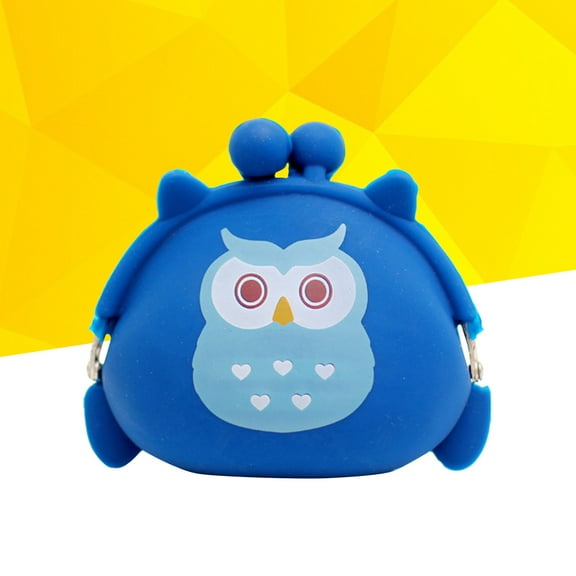 Blue Silicone Coin Purse for Storage Vivid Candy Color Mini Wallet Fits Coins Cards Cash