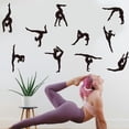 thumbnail image 4 of Pegatinas de pared de gimnasia para niñas, calcomanías de pared de vinilo con postura gimnástica, decoración artística, despegar y pegar, decoraciones artísticas DIY, 4 of 9