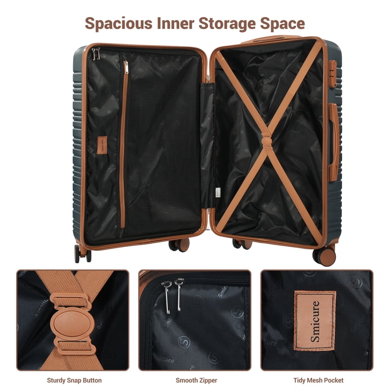 Amalodie 6 Piece Hardshell Luggage Set, Lightweight Spinner