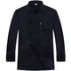 thumbnail image 1 of Toystoory Delantal de cocina de poliéster uniforme de Chef con doble botonadura y bolsillos delanteros absorbentes de humedad de estilo Simple Negro 3XL, 1 of 6
