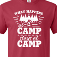 thumbnail image 3 of Inktastic What Happens at Camp Stays at Camp with Tent and Woods T-Shirt, 3 of 4