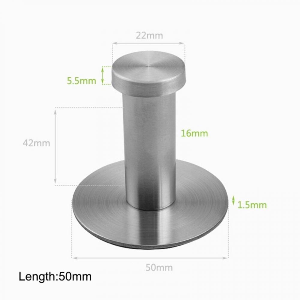 Details about   50mm Height Wall-Mount Robe Coat Hook Towel Hanger for Closets Stainless Steel 