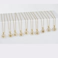 thumbnail image 4 of Collar de letras de acero inoxidable redondo con concha de oro de 18 quilates, anillo de acero de titanio de moda europea y americana, colgante de 26 letras para mujer, 4 of 6
