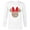 White, variant on Disney Minnie Mouse Icon Red and Green Holiday - Long Sleeve T-Shirt for Men - Customized-White