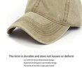 thumbnail image 4 of Baseball Cap Vintage Cotton Washable Adjustable Classic Hat - Khaki, 4 of 6